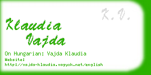 klaudia vajda business card